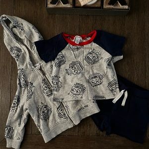 Baby boys splendid short set with matching jacket. 6-12 months